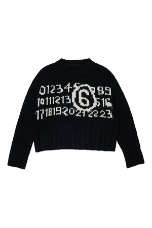 maglione in lana nero MM6 KID | M60882MM06MM6900